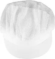[Gatuida] Catering Chef Hat Elastic Waiter Berets Caps Breathable Baker Headgear White