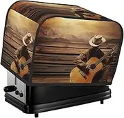 Western Music Toaster Cover 2 Slice Bread Machine Covers Waterproof Universal Size Kitchen Small Appliance Cover with Hang Loop, Dust and Fingerprint Protection