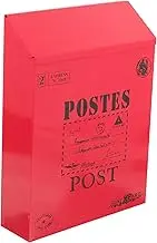 Tofficu Vintage Wall Mounted Mailbox Durable Mailbox with Lock Retro Style Post Box for Home Office Garden Capacity for Letters Newspapers Decorative Design
