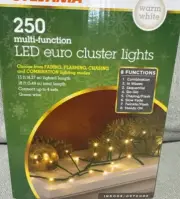 Sylvania Indoor -Outdoor LED Euro Cluster 250 Multi -functio Lights Warm White