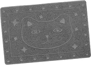 ROMISBABA Cat Litter Mat Home Ground Litter Mat Cat Head Pattern Pet Litter Mat Pet Litter Box Cushion