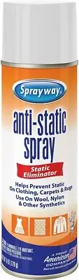 Sprayway SW956R Residue-Free Anti-Static Spray, Reduce Static Cling, 6 pack