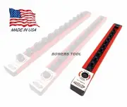 Mechanics Time Saver 1/4 in Drive Lock A Socket Rail Rack MTS USA Made 12 Clip