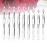 12PCS Eyebrow Tweezers Pointed Tweezers Remover Tools