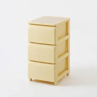 韓國ROOM&HOME 韓國製34面寬三層抽屜收納櫃(木質天板)-DIY-/ 奶油黃