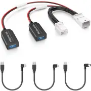 GPS Dash Cam Power Adapter,(12Pin Type C Connector) Mirror Camera Radar Charg...