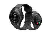 Chronus Smart Watch for Men with Alexa and Pedometer 110+ Modes Sports with Android IOS Black