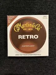 Martin MM11 Retro Monel Acoustic Guitar Strings, Custom Light, (11-52)