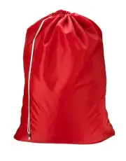 Jumbo Heavy Duty Nylon Laundry Bag Locking Drawstring Closure 30x40 Red