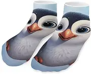 [QMNVBDS] Cartoon Cute Penguin Socks Ankle Length Socks Casual Short Socks for Women Men Low Cut Sports Socks Running Socks No Show Socks Ankle Socks Athletic Socks Workout Socks, Style, One Size, Style
