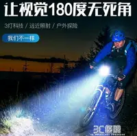 在飛比找樂天市場購物網優惠-led山地自行車燈前燈單車燈強光手電筒充電超亮夜騎騎行裝備配