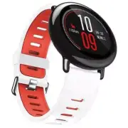 Waterproof Silicone Strap White silicone,stainless steel Watch Bands