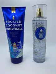Bath and body works frosted coconut snowball spray mist and lotion set