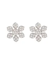 Suzy Levian 14K 0.13 ct. tw. Diamond Snowflake Earrings