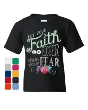 Let your Faith be Bigger Youth T-Shirt Inspiration God Religion Bible Kids Tee