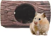 Reptile Tree House, Resin Lizard Sleeping Cave, Hollow Simulation Log Hide, Reptile Habitat Shelter Decor, Hollow Simulation Log Hide, Waterproof Habitat Shelter Decor Realistic For Tank Accessories