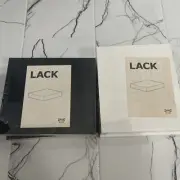 lot 4pc Ikea Lack Floating Wall Shelf Black and white New sealed