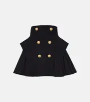 [Balmain] Balmain Virgin wool grain de poudre miniskirt UK 14 black