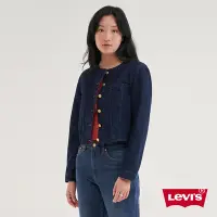 在飛比找Yahoo奇摩購物中心優惠-Levis 女款 新年限定無領造型牛仔外套 / 金扣 / 天