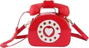 [SUKUTU] Telephone Shaped Purse Shoulder Crossbody Tote Bags Women Retro Phone Top-Handle Handbags for Girls