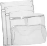 TOGEVAL Laundry Wash Bag Set 5pcs Mesh Laundry Bags Zipper for Washing Machine