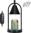 Candle Warmer Lamp with Timer, Electric Black Candle Warmer Light for Bedroom...