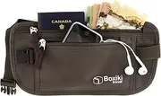 Money Boxiki Travel Money Belt - RFID Blocking Money Belt and Secure Belt Bag, Safe Belt Bag for Men and Women, for Passport, Wallet, Phone and Personal Items