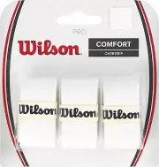 Wilson - WRZ4014WH - COMFORT Tennis Pro Racquet Pack of 3 Overgrip - White