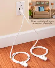 Split Extension Cord 1 Outlet Into 2 Separate Cords Plug 68”L Stocking Stuffer