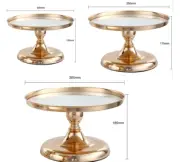 3 Pcs Mirror Top Cake Stand Plinth Rack Holder Wedding Birthday Party New