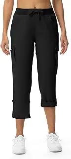 [TBMPOY] Womens Cargo Capris with Pockets Lightweight Hiking Capris Pants Quick Dry Casual Cropped Pants Summer Trip Cotton