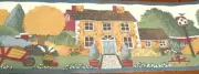 Wallpaper Border Colorful Country Home Manor House Garden Multi Color Eh99951