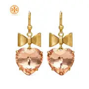 Tory Burch Heart Ribbon Earrings Pink JPN Limited Collection Goods Accessory