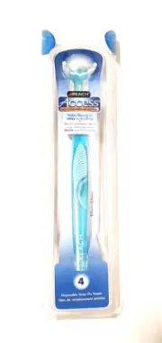 Reach Access FLOSSER Aqua Ocean Blue Handle 1 + 3 Refills Disposable Head NEW