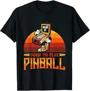 VidiAmazing Pinball Retro Classic and Arcade Born to Play Pinball ds1353 T-Shirt
