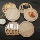 Cheese Board Set Rubberwood Platter Cheeseboard Kit Charcuterie Board Set AU