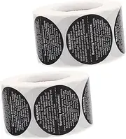 2Rolls Wax Melt Safety Stickers Labels Per Easy to Read Candle Warning Decals for Candle Making Packaging Lightweight Compact Design