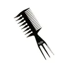 Bob Hairdressing Barber Rake Comb Wide Tooth Texture BLACK perfect w/ Muk Dust