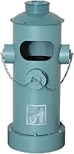 Outdoor Trash Can Industrial Style Fire Hydrant Trash Can，Retro Creative Garbage Can Large Capacity Wrought Iron Trash Can Indoor Outdoor Waste Bins Outside Garbage can(Blue)