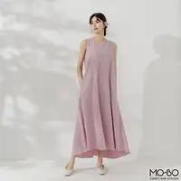 在飛比找momo購物網優惠-【MO-BO】森林系舒適棉質洋裝