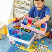 在飛比找樂天市場購物網優惠-兒童 收納盒 玩具 零件 分類 拼裝收納箱 積木 小顆粒分揀
