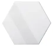 Emser Tile W10COD30607HX Code - 6" x 7" Hexagon Floor and Wall - White