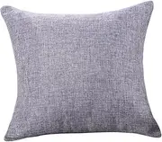 GAROZATION 50x50cm Pillow Covers in Flax Soft Breathable Throw Pillowcase for Summer Grey