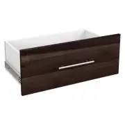 ClosetMaid Style+ Tower Drawer Kit 10"x25" Nickel Handle Wood Walnut Brown