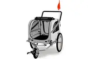 TAG-ALONG Pet & Cargo Jogger Bike Trailer, Pull Behind Bicycle Trailer Carrier Stroller, Grey
