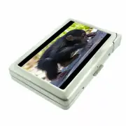Chimpanzee D1 Cigarette Case with Built in Lighter Metal Wallet