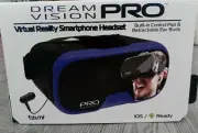 VIRTUAL REALITY HEADSET DREAM VISION PRO With EARBUDS, MIC, & CONTROL PAD 360 VR