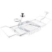 Bathtub Tray Caddy Expandable Extra Wide Bath Tub Tray with Wine Glass Holder AU