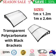 Home Window Awning Canopy Outdoor Front Cover House Shade 1m x 2.4m 1m x 1.2m