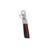 2PCS Car Metal Diamond + Leather Key Ring Keychain